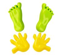 Genérico Set of moulds for beach - Interactive hand-coordination, giant moulds with footprints and hands, for small children, garden, camp, summer courtyard