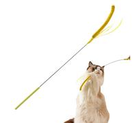 Genérico Setaria Feather Cat Toy - Synthetic Grass Plush Toy, Interactive Play Rod, Lightweight Pet Accessory, Feather Design and Durable with Comfortable Grip