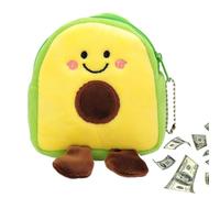 Genérico Shalls and Pockets-Plush Avocado Willet | Wallet, Mini Portable Pocket for Pieces, Cards, Keys, Lipstick, Cute Women, Kids and Travel Accessory