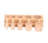 Generico Shape Classifier, Matching Games with Knobs and Slots, Wooden with A-Cylinders - for Children Sensory Development Preschool Learning and Early Education