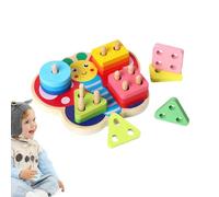 Genérico Shape Sorter Toy - Preschool Activities Fine Motor Skills, Stacking and Sorting Geometric Shapes, for Home Play Classroom Travel Nursery and Development