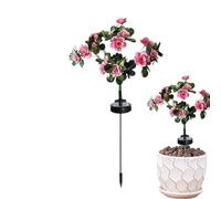 Generico Shaped for Outdoors - Artificial Flower Ornament, with 56 Colourful LED Memorial Flowers - for Porch Indoor Garden Funeral Memorial
