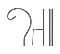 Genérico Shepherd Hooks | Adjustable Stand for Birds with Height 61.5 cm, Tall Shepherd Hooks for Garden | for Garden, Sunlight, Chime, Plant, Aviary, Lantern and Wreath