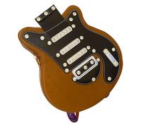 Generico Shoulder Bag for Women, Guitar Backpack Shoulder Bags Tote - Large with Zipper Daylight for Outdoor Shopping Daily Work, brown, riferimento alla descrizione