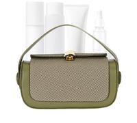Genérico Shoulder Bag, Tote - Zipper Closure Handle Flap Fabric Elegant Women's Bag for Business Weekends Outdoor Meetings, green, Consulte la descripción
