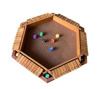 Genérico Shut The Box - Wooden Dice Game with Acrylic Case | Educational Math Board Game for Kids and Adults | Ideal for Family Game Nights, Travel, Parties and Classrooms