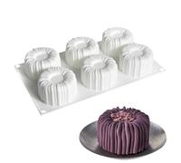 Generico Silicone for Cakes and Sweets, 6 Cavities Silicone Pudding Shape with Easy Demoulding - Shapes for French Mousse and Dessert Cakes | For, Brownie, Pudding, Candy, Pastry and Truffle