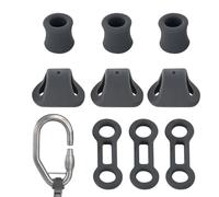Generico Silicone Ring for Climbing Positioning, Heavy Duty Safety Equipment - Black Cable Clip for Rope Fixing - for Downhill, Mountaineering, Cave Exploration and Rescue