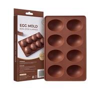 Generico Silicone Shape | 8 Cavities Reusable Food Silicone Mould | Baking Egg Mould for Sweets Pastries Muffins Ice Cubes Parties