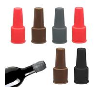 Generico Silicone Wine Stopper Sealer Universal Soft and Elegant Silicone 6 Pieces, Cork Stopper with Wine Stopper | for Beer, Champagne, Drinks, Kitchen, Bar, Party
