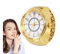 Genérico Simple Vintage Finger Watch | Movement | Adjustable Unisex, Illuminated Display, Elegant, Unique Steampunk Style, Golden Number 2, Consulte la descripción