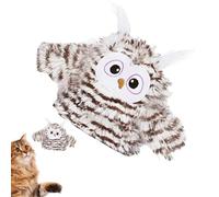 Genérico Simulated Squeaky Bird Toy for Cats | Interactive Fluttering Owl Shape | Twitter & Sound Toy for Cats - for Indoor Exercise of All Boredom Breeds