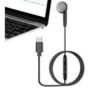 Generico Single Headset - Mono Headset for Smartphones with Microphone | Type C Interface Optional 3.5mm Radio Headphones Reinforced Cable Compatible with, Radio