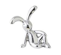 Generico Sitting Bunny Statue - 1 Piece Electroplated Long Ears Rabbit Ornament, High Luster Animal Sculpture, Aesthetic Tabletop Display Cabinet Display Stand