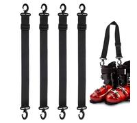Genérico Ski Strap - 4 Pieces Nylon Shoulder Strap for Skates - Adjustable Shoe Holder - for Mountain Travel, Camping, Hiking, Skiing, Snowboarding in Snow