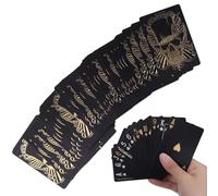 Genérico Skull, Black | PVC Skull Cards Deck Soft Game, Flexible Aluminum Finish Cards and Storage for Family, Texas Holdem