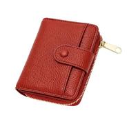 Genérico Slim Bifold Wallet PU Leather Bifold Wallet with Window, red | Wallet with ID Window for Travel Daily Office Casual Camping Commuting Business Travel School
