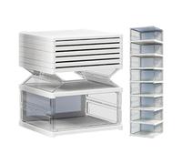 Genérico Slippers Storage | Slippers Organizer With Display Stand - Transparent Shoe Display With Magnetic Door | For Home Apartment Bedroom Wardrobe