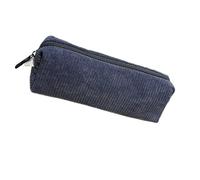 Generico Sloppy Pouch - Vintage Springs with Zipper | Cord Fabric Mäppe | Student Bag for School, University, Travel, Study, Office, Stationary Storage, blue, Please refer to the description, Please