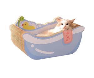 Genérico Small Cat Scratcher - for Bathtub, Scratcher Paper Corrugated | High for Pets, Home Decoration for Small Dogs, Puppies, Living Room, Balcony,