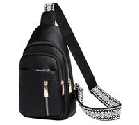 Genérico Small Crossbody Bag for Women,Crossbody Bag for Women | Travel Bag PU Leather Bag,Casual Multi-Pocket Purse, Small Shoulder Bag, Fanny Pack for Girls, Black, Consulte la descripción