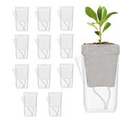 Generico Small Self Watering Pots - 12 Pieces Pot with Hydroponics and Drainage Holes - Container for Plants and Flowers - Seedlings Propagation African Violet Alocasia