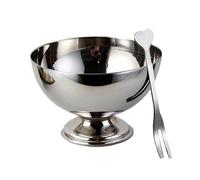 Generico Small Stainless Steel Bowls - Cutlery for - Party Pudding | For Smoothies Yogurt Cakes Home Parties Picnic Birthdays Summer Festivals Outdoor Concerts