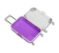 Generico Small Suitcases for | Travel Case with Wheels | FitTend Play Toys Simulation, Portable Containers for Carrying Candles Small Accessories, purple, riferimento alla descrizione, Please