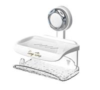 Genérico Soap holder with : thick material with vacuum adhesion base, drain grid wall mounting, professional resource moisture-resistant bathroom accessories advance
