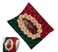 Genérico Sofa Blanket - Warm Soft Flannel with Religious Motif, Decorative Bed Blanket with Virgin Mary, for Living Room, Bedroom, Study, Home, Young Adults