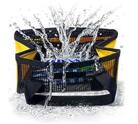 Generico Soft Bait Container | Portable Mesh Organizer with Handle, Soft Bait Holder | For Freshwater Saltwater Rivers Lakes Sea Hiking Camping Travel Holiday, yellow, Please refer to the description