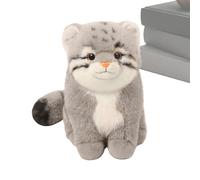 Generico Soft Plush Doll - Pallas Cat Doll Cute Home Decor, Realistic Round Body Shape, Wild Decorative Pillow for Kids Boys Girls