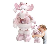 Generico Soft Retractable Plush Snow Santa with Decorative Hat for Home - Kitchen Window Door Home Christmas Holiday