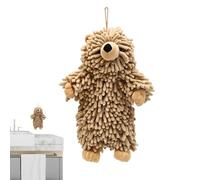 Generico Soft Towel, Decorative Bear Shaped Absorbent Chenille Towel with Ring, Animal Shaped Hand Towels | for Indoors, Home, Bathroom, Laundry and Kitchen