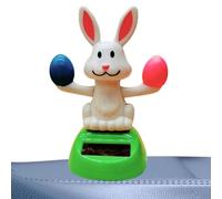 Generico Solar Rabbit - For Car | ABS Powered Toy Rabbit Statue Shaking Head | Shaking Head Dancing Figurine Rabbit Toy for Cru
