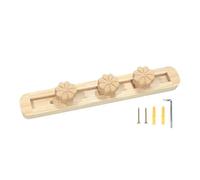 Generico Solid Wood Wall Coat Rack - 3 Hooks Mobile Wall Organizer, Sturdy Wooden Coat Rack for Jackets Bags Keys | Wall Hook for Hallway, Bedroom Use
