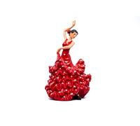 Generico Spanish Red Flamenco Dancer Statues Hand Painted and Handmade in Spain (14cm)