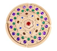 Generico Sparkling Precious Stones Puzzle - Stacking Block, 29 x 29 x 2.8 cm, Wooden Building with Sparkling Oriental | Educational Stacking Arcobale