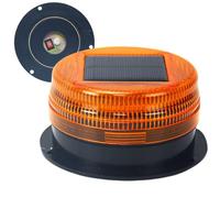 Genérico Spia Solare LED - Luce Di Avviso Per Esterni Con Doppio Flash Rosso E Blu, Lampada Solare Di Sicurezza Waterproof with Magnetic Base, Segnalazione Parcheggio, Traffico, Cantieri, Notte