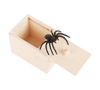 Genérico Spider in a Spider Prank - Realistic Spider Joke Toy Soft Rubber - Hilarious Things Funny Scarebox Toy, Wooden Handmade Pair