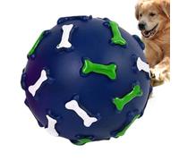 Generico Squeaky Dog Balls - Puppy Teething Toy with Bone Print - Interactive Puppy Toy | for Passionate Pet Owners Home Garden Beach