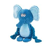 Generico Squeaky Plush Rope Dog Toy Set | Fox Frog Elephant Interactive Tug-of-War Chew | Cotton Blend Pet Training Tether | Durable Animal-Shaped Plaything For Puppies