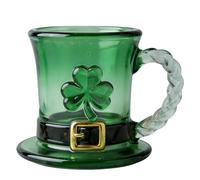 Genérico St Patricks Cup Cup Drink Container 10.5x9x9cm Coffee Cup with Celtic Knot Handle Durable Ceramic Cup | Coffee Cup for Themed Parties, Bar, Collectors, Offici