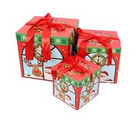 Generico Stackable Christmas Boxes - Classic Festive Container, Empty Christmas Nesting Boxes, for Living Room Bedroom Dining Room Balcony Candy Toys Jewellery Books