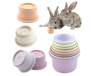 Generico Stacking Cups for Small Animals Toys - 8 Multicolor Stacking Rabbit Cups with Holes | Bunny Toys to Food and Stimulate the Mind