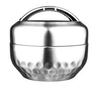 Genérico Stainless Steel: 14x14cm Insulated Lunch Containers, Thermal Food Container, Double Layer Portable, 2 Tier Jar, 1 Liter Food Container Co