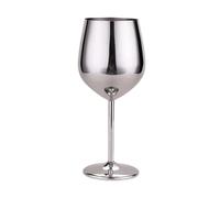 Generico Stainless Steel Wine Glasses, Metal Wine Cups,Tall Stem Stemware - Smooth Mouth Stems Glasses for Party, Restaurant, Hotel, Bar