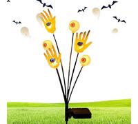 Genérico Stake Lights For Hands | Stake Lights With Skeleton Hands And Eyes | Scary Waterproof Solar Decorations For Graveyard | Outdoor Halloween Yard Party