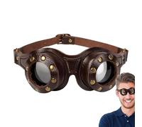 Genérico Steampunk Glasses - Vintage Steampunk Glasses, Unisex Adjustable for Costume Parties Halloween Mountaineering and Conventions