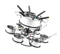 Generico Steel Fondue Kitchen Set - Multifunctional Rotational Cookware with Utensils and Serving Cups, Durable Table Equipment for Melting Cheese | Meetings